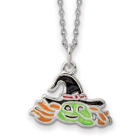 Sterling Silver Witch Necklace  - Picture 1 of 4
